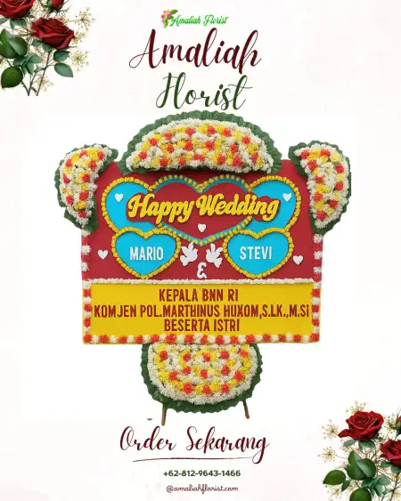 Papan Bunga Pernikahan Butun